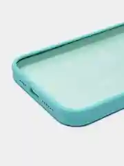 Мятный чехол на iPhone X, XS, XR, 7, 8, se, 12, 12 Pro, Mini, Max silicone case, закрытый низ, бархат внутри