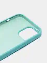 Мятный чехол на iPhone X, XS, XR, 7, 8, se, 12, 12 Pro, Mini, Max silicone case, закрытый низ, бархат внутри