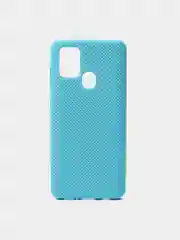Лазурный чехол Накладка "Soft-touch" с перфорацией для Samsung A01/A20/A21S/A41/A60/A71/A81/A91