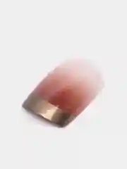 Золотой накладные ногти с дизайном