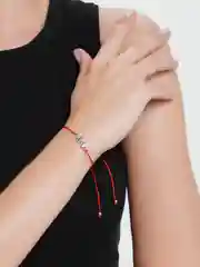 Черный браслет "Красная нить"