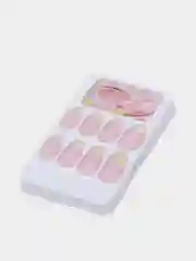 Желтый накладные ногти с дизайном