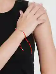 Серебряный браслет "Красная нить"