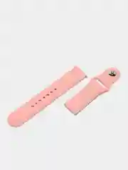 Пудровый силиконовый ремешок для Xiaomi Amazfit Bip / Huawei / Samsung, 20 мм / 22 мм, с кнопкой
