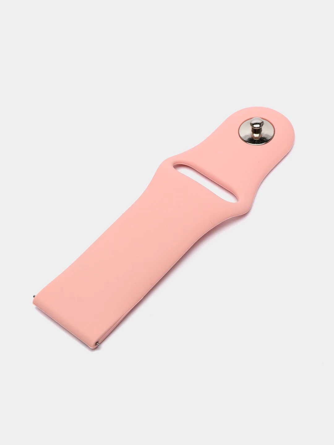 Пудровый силиконовый ремешок для Xiaomi Amazfit Bip / Huawei / Samsung, 20 мм / 22 мм, с кнопкой