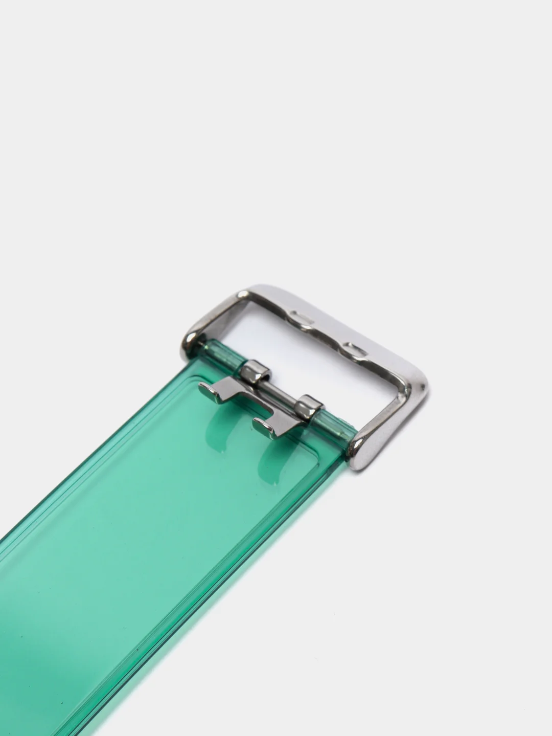 Зеленый ремешок для Apple Watch 38 / 40 / 41 / 42 / 44 / 45 / 49 мм браслет силиконовый прозрачный