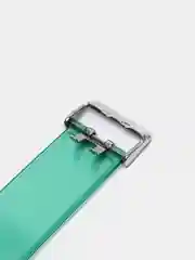 Зеленый ремешок для Apple Watch 38 / 40 / 41 / 42 / 44 / 45 / 49 мм браслет силиконовый прозрачный