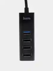 Синий хаб разветвитель Hoco HB25 Type-C, USB, 3.0