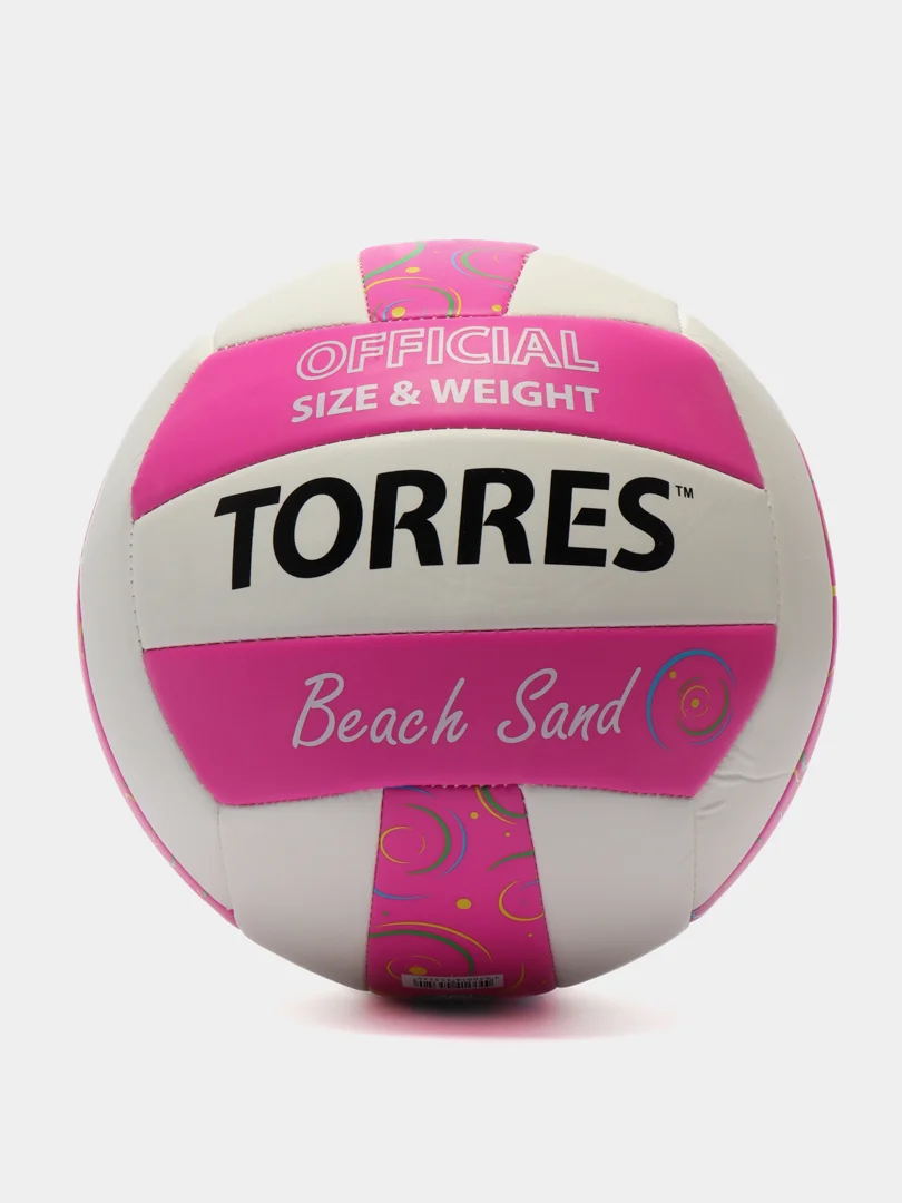 Розовый мяч волейбольный пляжный "TORRES Beach Sand"