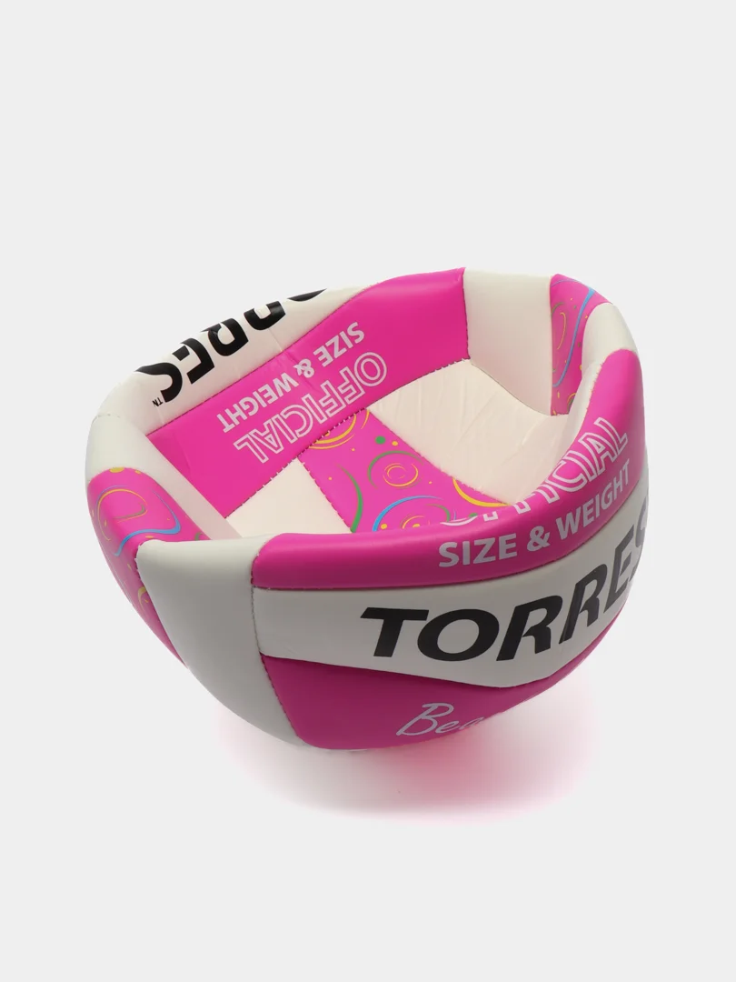 Розовый мяч волейбольный пляжный "TORRES Beach Sand"