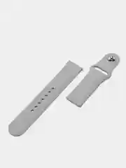 Серый силиконовый ремешок для Xiaomi Amazfit Bip / Huawei / Samsung, 20 мм / 22 мм, с кнопкой