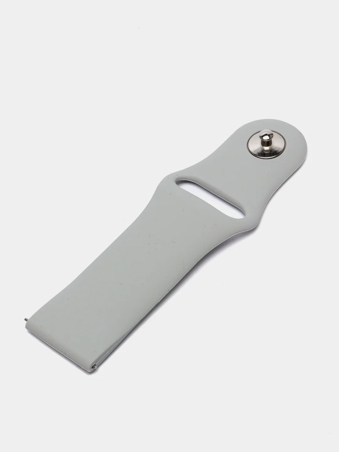 Серый силиконовый ремешок для Xiaomi Amazfit Bip / Huawei / Samsung, 20 мм / 22 мм, с кнопкой
