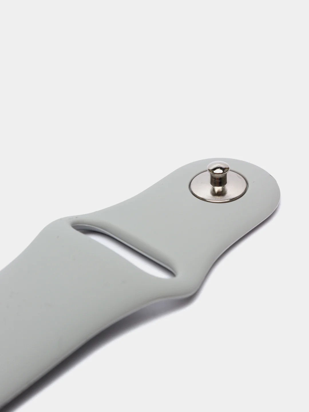 Серый силиконовый ремешок для Xiaomi Amazfit Bip / Huawei / Samsung, 20 мм / 22 мм, с кнопкой