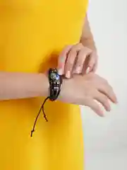 Серый металлик браслет "Сова"
