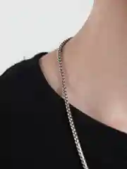 Серебряный цепочка из стали, 60 см, 1 штука