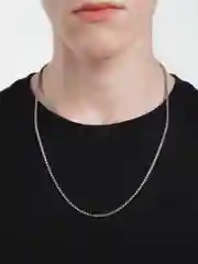 Серебряный цепочка из стали, 60 см, 1 штука