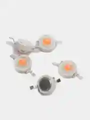 Фито-светодиоды для растений, LED, 1W, розовый, 5 штук
