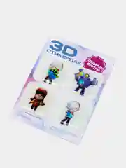 Золотистый хаки 3d наклейка (3Д объемная наклейка) стикер на телефон, Лол, Бравел Старс, Хаги ваги Роблокс