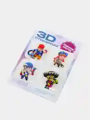 Золотой 3d наклейка (3Д объемная наклейка) стикер на телефон, Лол, Бравел Старс, Хаги ваги Роблокс