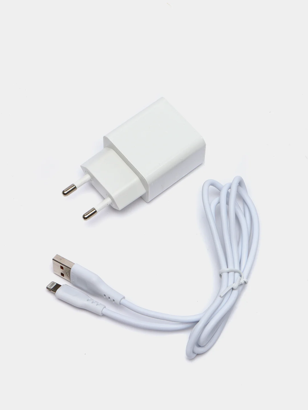 Сетевое зарядное устройство Denmen DC02 с проводом Type-C, microUSB, Lightning, 2.4 A