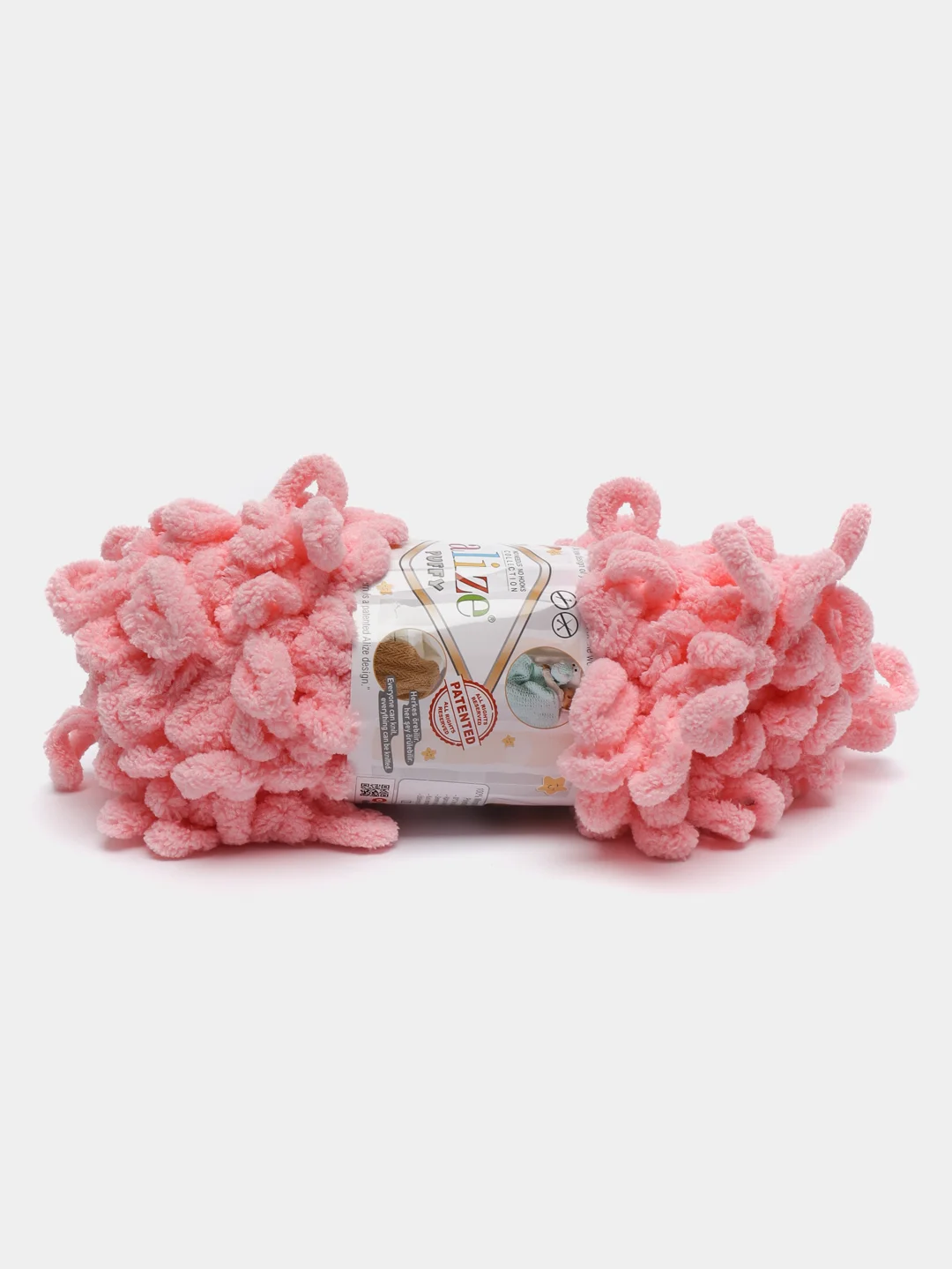 Пастельно-коралловый пряжа с большими петельками Puffy Alize (Ализе Пуффи), разные цвета