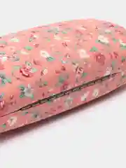 Пастельно-коралловый футляр чехол для очков КАРТОФАН, очечник с твёрдым корпусом и мягкой замшевой подкладкой