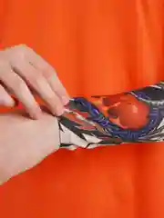 Красный тату - рукав с рисунком, 4 цвета
