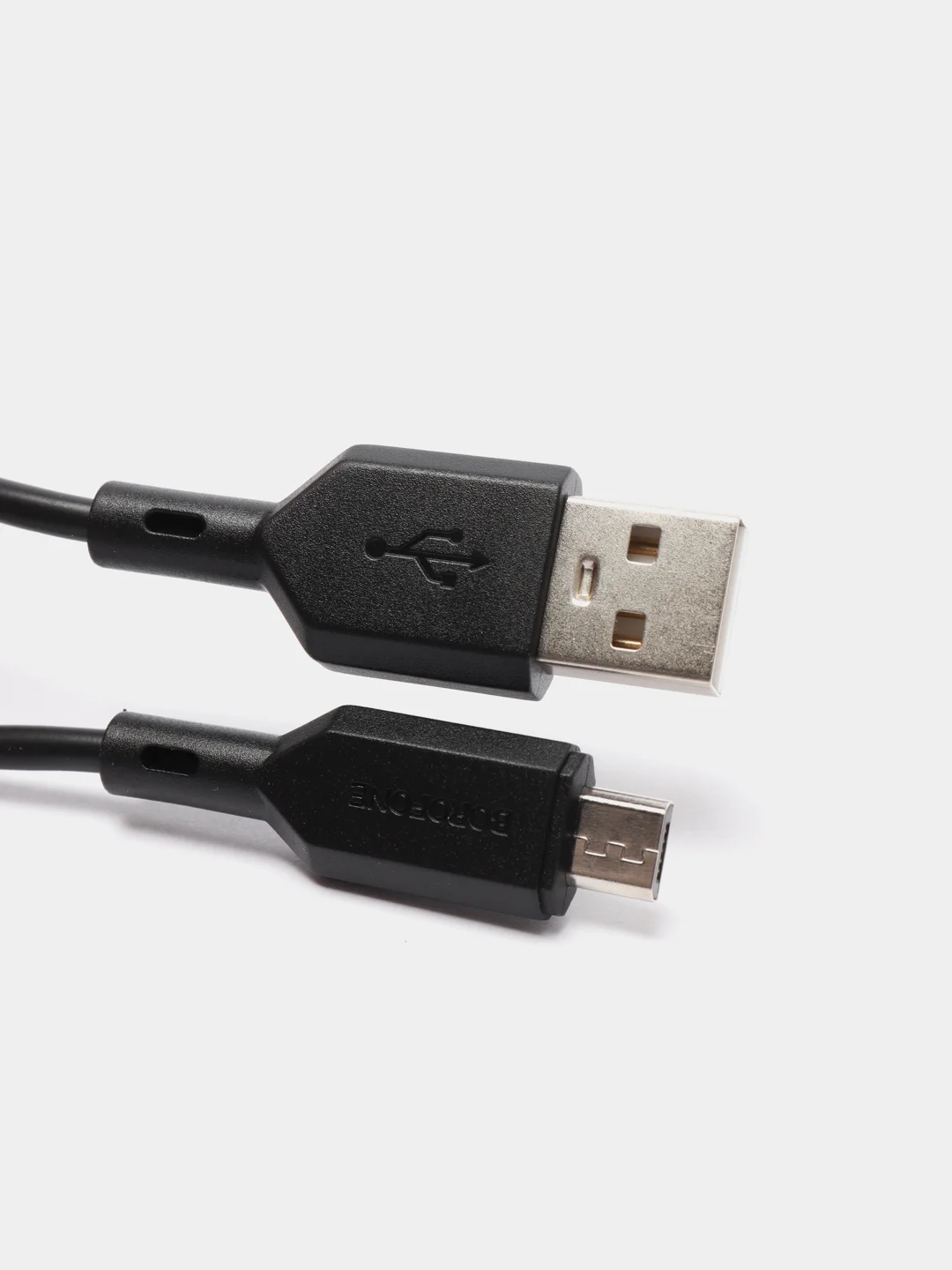 Черный usb Кабель зарядки Lightning iPhone Micro Type-C Android, iOS Borofone 1м, 60W, 3А