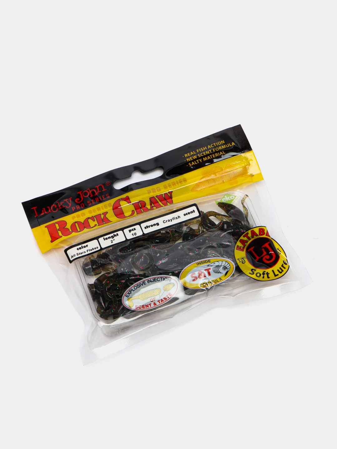 Тёмно-зелёный твистер LJ PRO SERIES ROCK CRAW