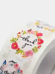 Коралловый наклейки в рулоне "Thank you"