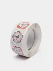Коралловый наклейки в рулоне "Thank you"