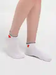 Белый женские носки с узорами, низкие