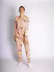 Розовый пижама двойка с брюками