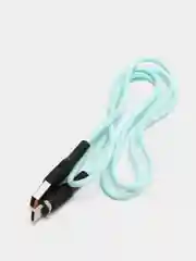 Белый кабель магнитный USB DENMEN D18L/D18T для зарядки Type-C / Lightning 2.4A