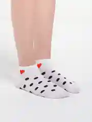 Серебряный женские носки с узорами, низкие
