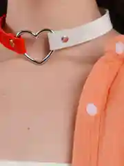 Серый чокер в форме сердца - AOWA!