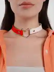 Серый чокер в форме сердца - AOWA!