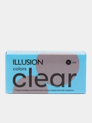 Контактные линзы ILLUSION CLEAR, замена 3 месяца, 4 линзы