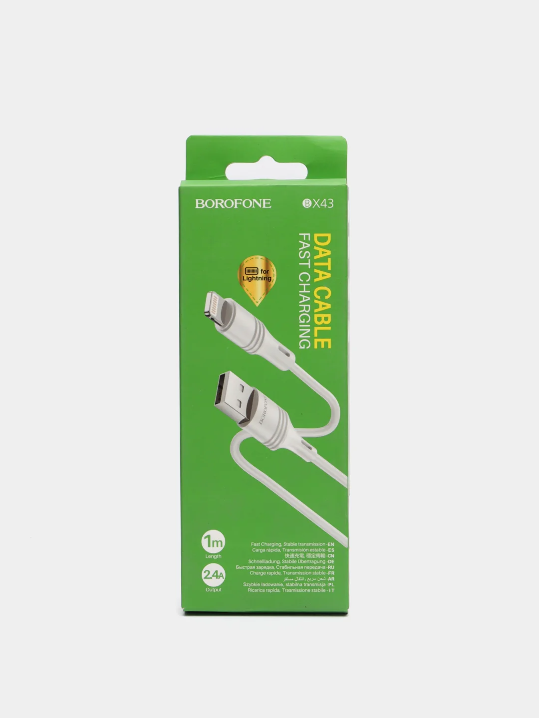 Кабель Lightning Borofone BX43 CoolJoy (1 m) white