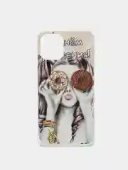 Бежевый чехол iPhone 12 / 12 Pro, 12 Pro Max, 12 Mini чехол силиконовый с рисунком