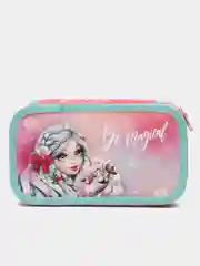Розовый пенал двухсекционный SOFT TOUCH ламинированный