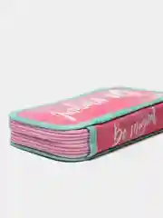 Розовый пенал двухсекционный SOFT TOUCH ламинированный
