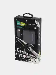 Черный сетевое зарядное устройство More Choice NC46m, 2 USB, 2.4A, кабель Micro USB, 1 м