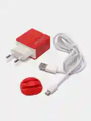 Красный сетевое зарядное устройство More Choice NC46m, 2 USB, 2.4A, кабель Micro USB, 1 м