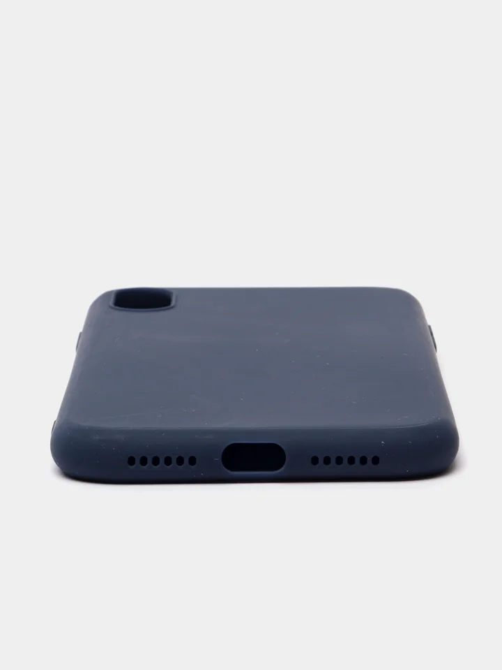 Темно-синий чехол iPhone 7/8 SE(2020), 7+/8+, XR, 11, 12 mini, 12/12 pro, 12 pro max, силиконовый