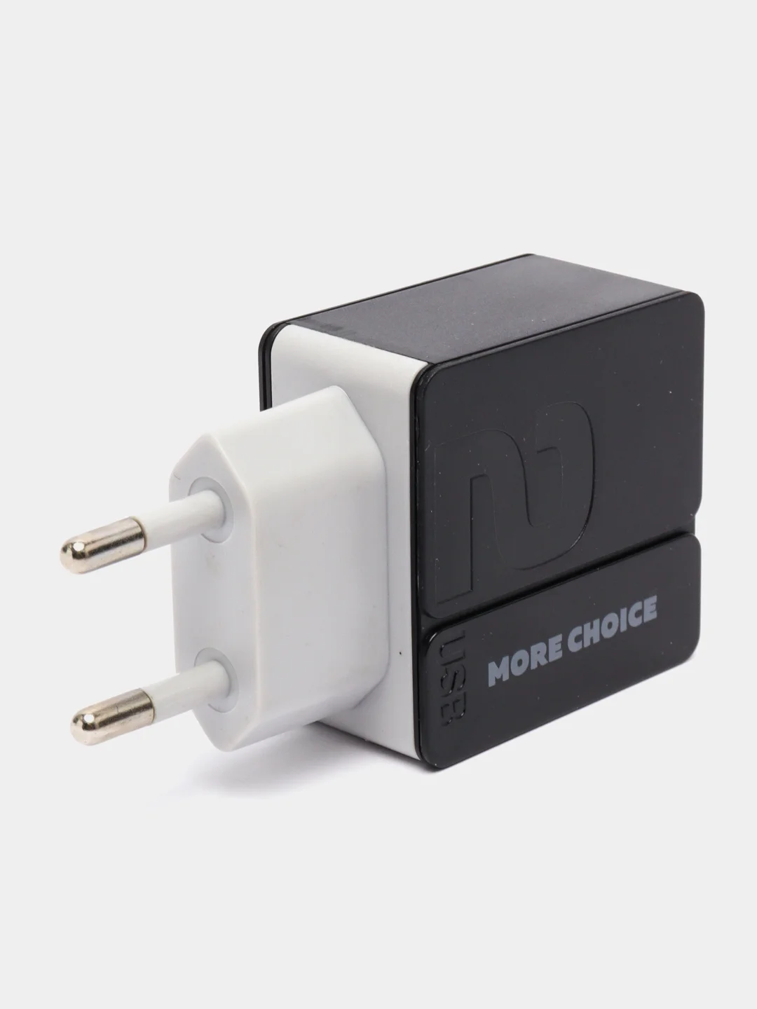 Тёмно-серый сзу More Choice NC46a, 2USB, 2.4A + кабель Type-C, 1 м