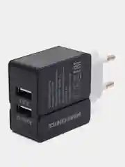 Тёмно-серый сзу More Choice NC46a, 2USB, 2.4A + кабель Type-C, 1 м