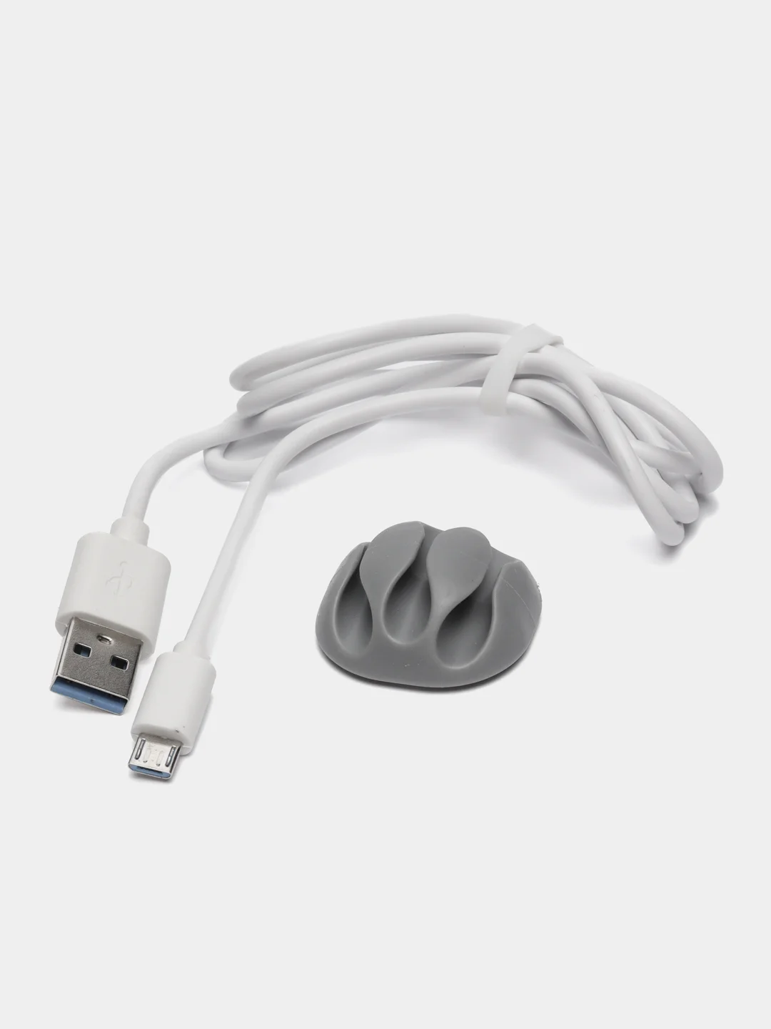 Белый сетевое зарядное устройство More Choice NC46m, 2 USB, 2.4A, кабель Micro USB, 1 м