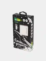 Белый сетевое зарядное устройство More Choice NC46m, 2 USB, 2.4A, кабель Micro USB, 1 м
