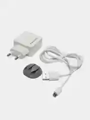 Белый сетевое зарядное устройство More Choice NC46m, 2 USB, 2.4A, кабель Micro USB, 1 м